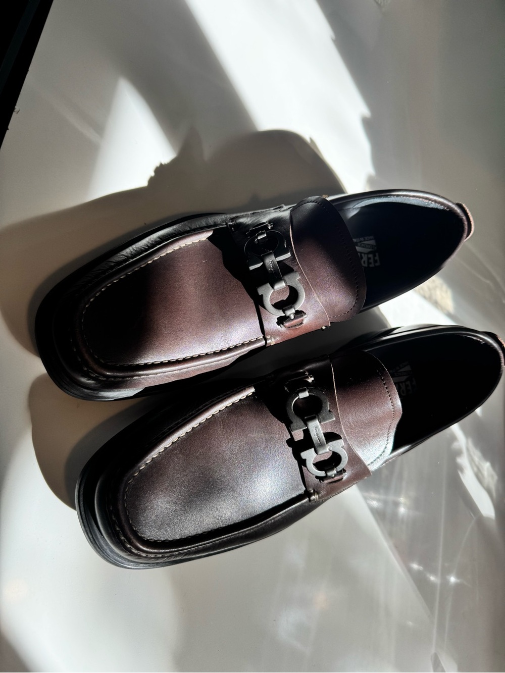 Salvatore Ferragamo
Men's David Leather Lug-Sole Loafers